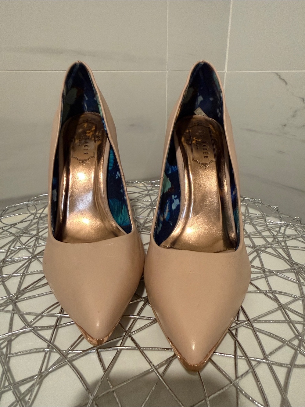 Ted Baker Kawwa Leather Heels in Rose Size 6.5 - Picture 5 of 14
